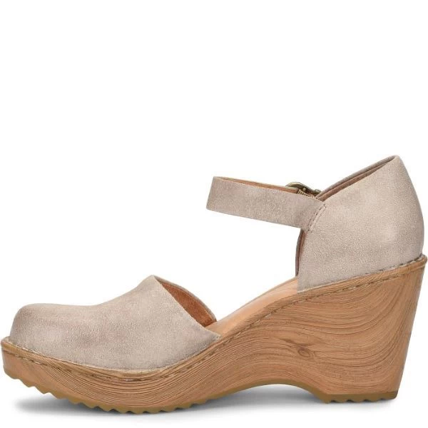 Born Cream Visone Distressed Nellie Womens Wedge Shoes BR0040179 5 Born Cream Visone Distressed Nellie Womens Wedge Shoes BR0040179 - Image 3