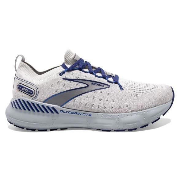 Brooks Oyster/Alloy/BlueDepths Glycerin StealthFit GTS 20 Mens Running Shoes 110385-081 5 Brooks Oyster/Alloy/BlueDepths Glycerin StealthFit GTS 20 Mens Running Shoes 110385-081 - Image 3
