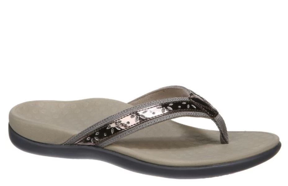 Vionic Pewter Casandra Toe Post Womens Sandals CASANDRA-PEWTER 3 Vionic Pewter Casandra Toe Post Womens Sandals CASANDRA-PEWTER