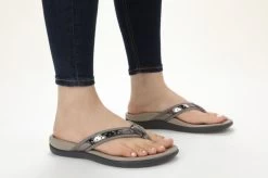Vionic Pewter Casandra Toe Post Womens Sandals CASANDRA-PEWTER 8 Vionic Pewter Casandra Toe Post Womens Sandals CASANDRA-PEWTER -Vogue Shoes casandra pewter 2 resized