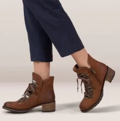 Aetrex Caramel Cafe Joleen Arch Support Womens Short Boots CB132 -Vogue Shoes cb132 4