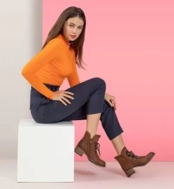 Aetrex Caramel Cafe Joleen Arch Support Womens Short Boots CB132 -Vogue Shoes cb132 5