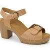 Aetrex Camel Tory Women's Open Toe Heel Sandals CC503 -Vogue Shoes cc503 1 resized