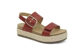 Aetrex Red Vania Women's Platform Sandals CP109