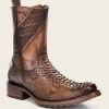 Cuadra Engraved Honey Genuine Python Leather Men's Boots CU425 -Vogue Shoes cu425 resized
