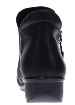 Revere Black Lizard Damascus Women's Ankle Bootie -Vogue Shoes damascus black 2 resized