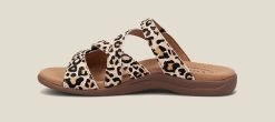 Taos Tan Leopard Print Double U Womens Sandals DBE-13930-TLEP -Vogue Shoes dbe 13930 tlep 2 resized crop x2
