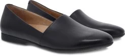 Dansko Black Milled Larisa Womens Flat Shoes 2036-020200 -Vogue Shoes dbl 2036020200 resized