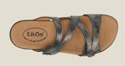 Taos Double U Pewter Womens Comfort Sandals DBU-13930 -Vogue Shoes dbu 13930 pwt3
