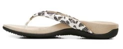 Vionic White Leopard Dillon Womens Toe Post Sandals -Vogue Shoes dillon whtleo 1