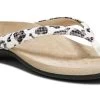 Vionic White Leopard Dillon Womens Toe Post Sandals -Vogue Shoes dillon whtleo