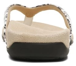 Vionic White Leopard Dillon Womens Toe Post Sandals -Vogue Shoes dillon whtleo 2