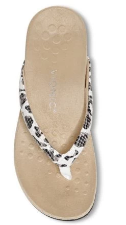 Vionic White Leopard Dillon Womens Toe Post Sandals -Vogue Shoes dillon whtleo 3
