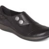 Aetrex Black Karina Monk Womens Wide Shoe DM500 -Vogue Shoes dm500