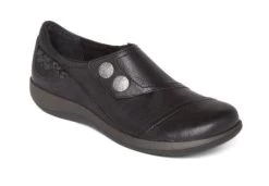 Aetrex Black Karina Monk Womens Wide Shoe DM500