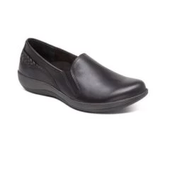 Aetrex Black Trisha Womens Slip On Shoes DM520-BLACK