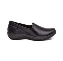 Aetrex Black Trisha Womens Slip On Shoes DM520-BLACK -Vogue Shoes dm520 black 4 resized
