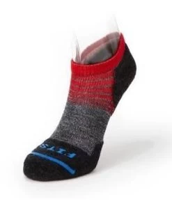 Fits Charcoal/Red Unisex Light Runner (Tri-Stripe Low Sock F3107