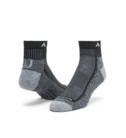 Wigwam Black And Grey Cool Lite Hiker Quarter Socks F6066-198