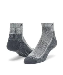 Wigwam Grey And Charcoal Cool Lite Hiker Quarter Socks F6066-931