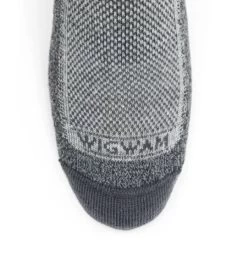 Wigwam Grey And Charcoal Cool Lite Hiker Quarter Socks F6066-931 -Vogue Shoes f6066 931 2 resized