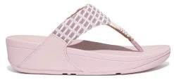 Fitflop Soft Lilac Lulu Art Denim Womens Toe Post Sandals FB2-946