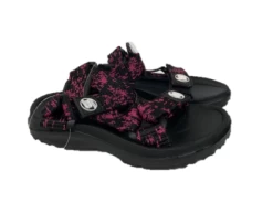 Surf7 Black And Pink Adjustable Velcro 2 Strap Toddler Sandals FF382T-BLKPNK