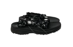 Surf7 Black And White Adjustable Velcro 2 Strap Toddler Sandals FF382T-BLKWHT -Vogue Shoes ff382t blkwht angle.jpg wht bkg crp rz 2