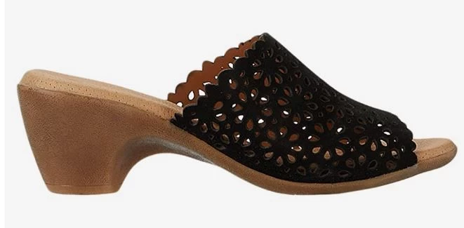 Eric Michael Black Finley Womens Leather Upper Slide Sandals 5 Eric Michael Black Finley Womens Leather Upper Slide Sandals - Image 3