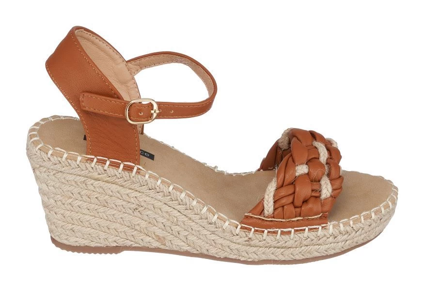 Good Choice Tan Cati Espadrille Womens Wedge Sandals 4 Good Choice Tan Cati Espadrille Womens Wedge Sandals - Image 2