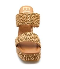 Beach By Matisse Cognac Gem Raffia Women's Platform Heel Sandals GEM-RAFFIA -Vogue Shoes gem raffia 4