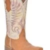 Circle G By Corral Teen Tan And White Square Toe Boots J7125 -Vogue Shoes j7125 1 resized flp