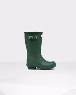 Hunter Boots Hunter Classic Hunter Green Matte Kids Waterproof Boots JFT6000RMA-HGR -Vogue Shoes jft6000rma hgr 1