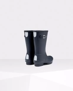 Hunter Boots Hunter Classic Navy Matte Kids Waterproof Boots JFT6000RMA-NVY -Vogue Shoes jft6000rma nvy 2
