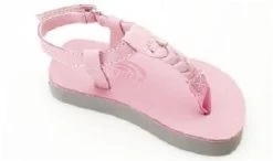Rainbow Kidsstret T Strap Pink Leather Sandal KIDSTRET-PKGY-C