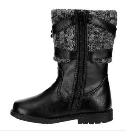 Rachel Kimmy Girl's Black Pull-Up Fashion Boot -Vogue Shoes kimmy black 3