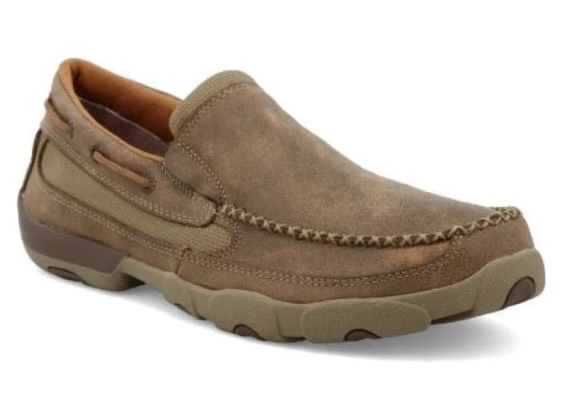 Twisted X Brown Slip On Mens Driving Moc MDMS002 3 Twisted X Brown Slip On Mens Driving Moc MDMS002