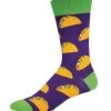 Socksmith Men's Purple Taco Socks MNC524-PRP