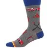 Socksmith Gray Heather Firefighter Men's Crew Socks MNC813-HEG -Vogue Shoes mnc813 heg