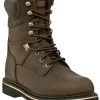 MR88144 Dark Brown Lace-Up 8inch Soft Toe Dan Post Mens Work Boots -Vogue Shoes mr88144690xl