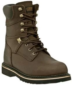 MR88144 Dark Brown Lace-Up 8inch Soft Toe Dan Post Mens Work Boots