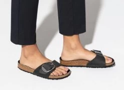 Birkenstock Black Madrid Big Buckle Women's Sandals N1006523 -Vogue Shoes n1006523 2