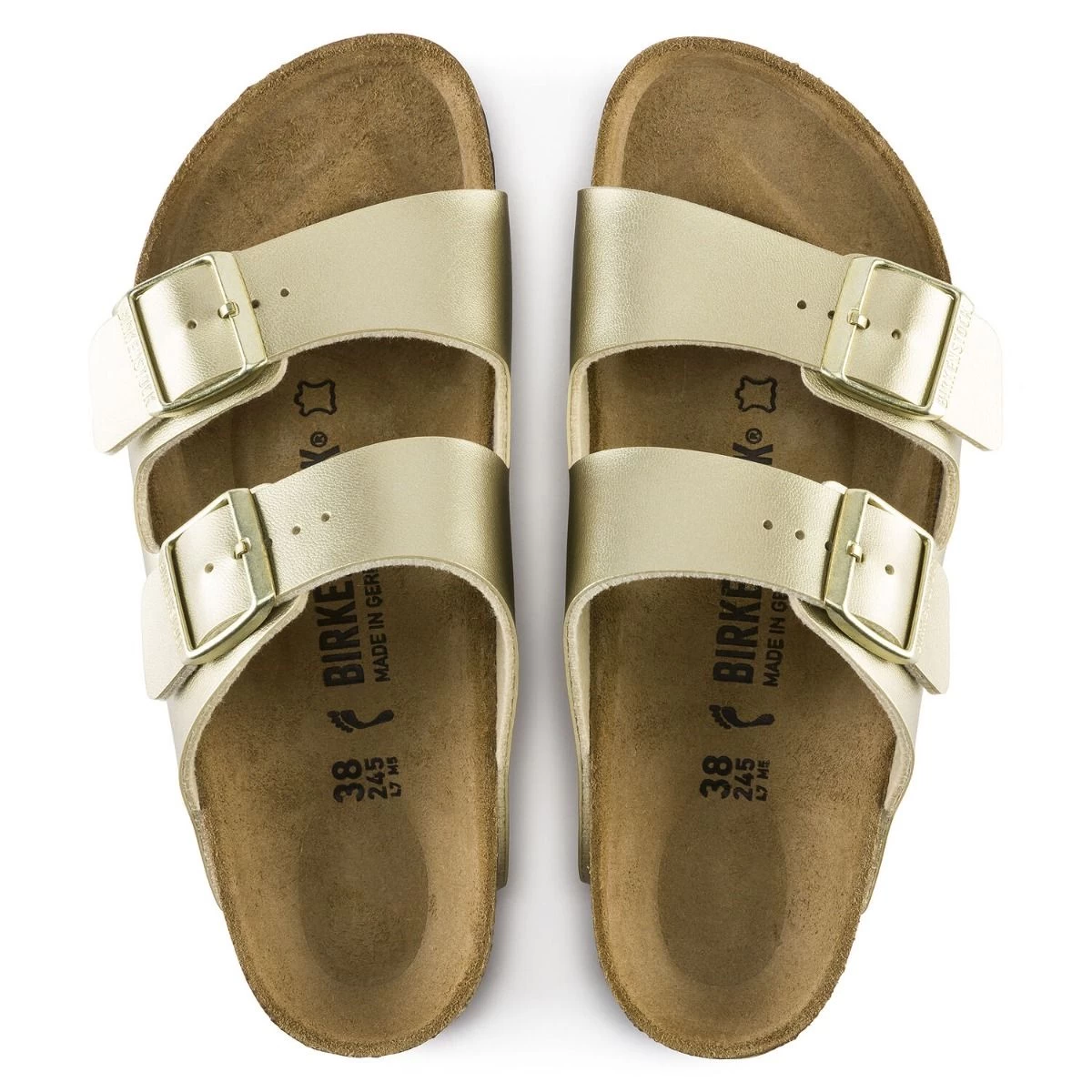 Birkenstock Gold Arizona Birko-Flor Womens Slide On Sandals N1016111 5 Birkenstock Gold Arizona Birko-Flor Womens Slide On Sandals N1016111 - Image 3