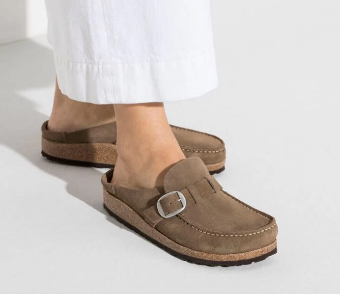 Birkenstock Grey Taupe Buckley Suede Leather Womens Shoes 1019490 6 Birkenstock Grey Taupe Buckley Suede Leather Womens Shoes 1019490 - Image 4