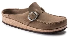 Birkenstock Grey Taupe Buckley Suede Leather Womens Shoes 1019490