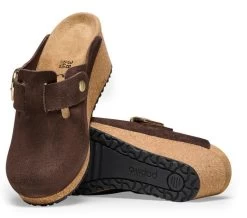 Birkenstock Roast Fanny Ring-Buckle Womens Papillio Suede Leather Platfrom Clogs N1025331 -Vogue Shoes n1025331 2