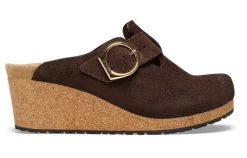 Birkenstock Roast Fanny Ring-Buckle Womens Papillio Suede Leather Platfrom Clogs N1025331 -Vogue Shoes n1025331 4