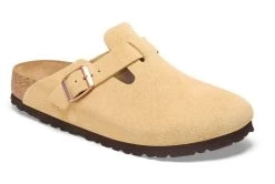 Birkenstock Latte Cream Boston Womens Suede Leather Clog N1026164