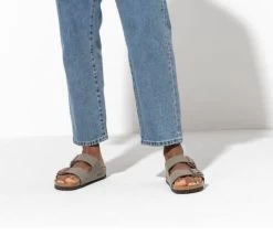 Birkenstock Stone Arizona Birkibuc Womens Sandals 151213 -Vogue Shoes n151213 2