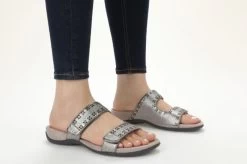 Vionic Pewter Nakia Womens Slide Sandals NAKIA-PEWTER 7 Vionic Pewter Nakia Womens Slide Sandals NAKIA-PEWTER -Vogue Shoes nakia pewter 2 resized